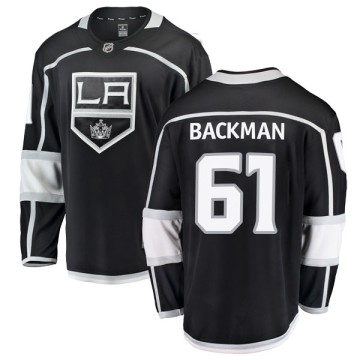 Breakaway Fanatics Branded Men's Sean Backman Los Angeles Kings Home Jersey - Black