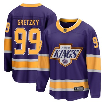 Breakaway Fanatics Branded Men's Wayne Gretzky Los Angeles Kings 2020/21 Special Edition Jersey - Purple