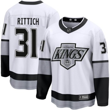 Premier Fanatics Branded Men's David Rittich Los Angeles Kings Breakaway Alternate Jersey - White
