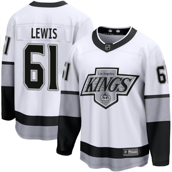 Premier Fanatics Branded Youth Trevor Lewis Los Angeles Kings Breakaway Alternate Jersey - White